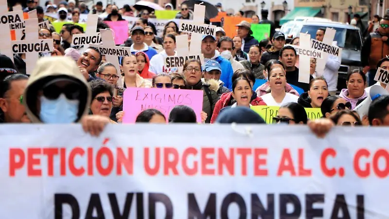 Protesta SNTSA en Zacatecas